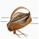Vintage Leather Tassel Hobo Bag